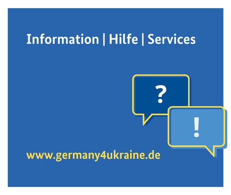 Ein Informationsbild zum Portal www.germany4ukraine.de