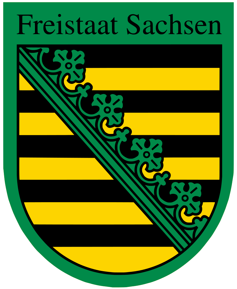 Das Wappen des Freistaats Sachsen
